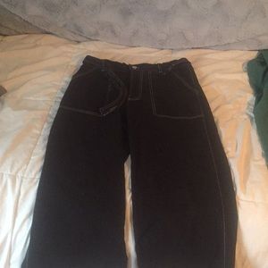 Black carpenter pants